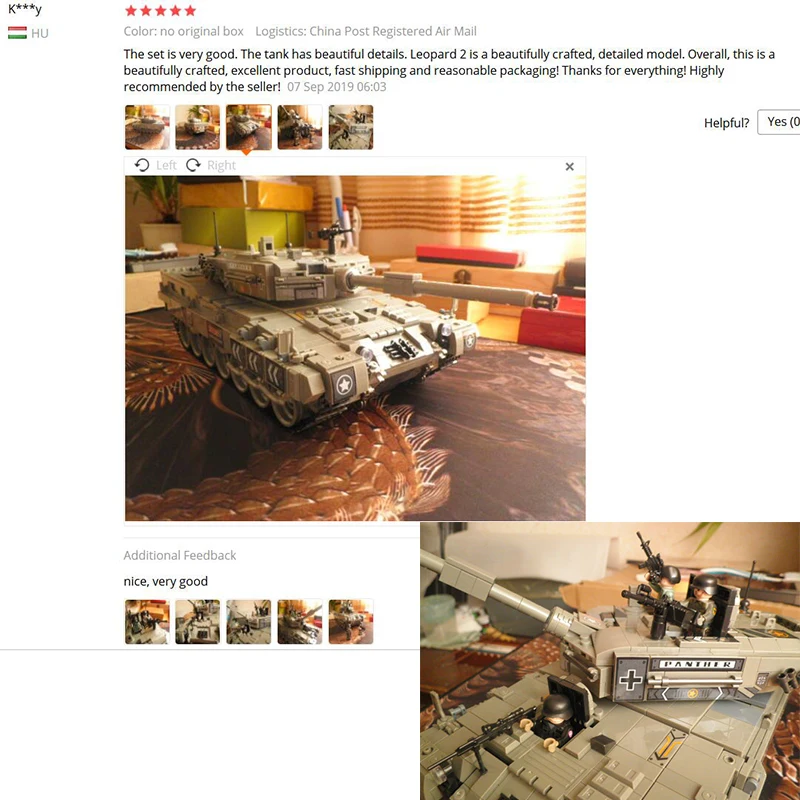 1747 Шт Военный леопард 2 Танк набор строительные блоки техника совместимый WW2