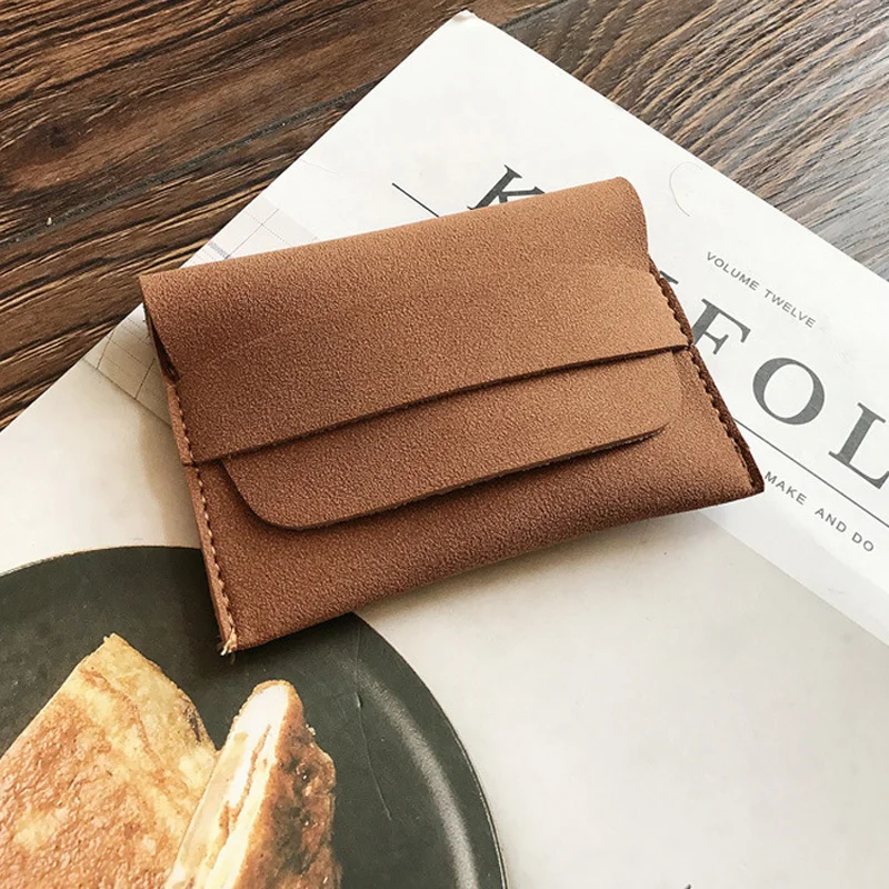 Однотонный кошелек чехол из искусственной кожи с держателем для кредитных карт