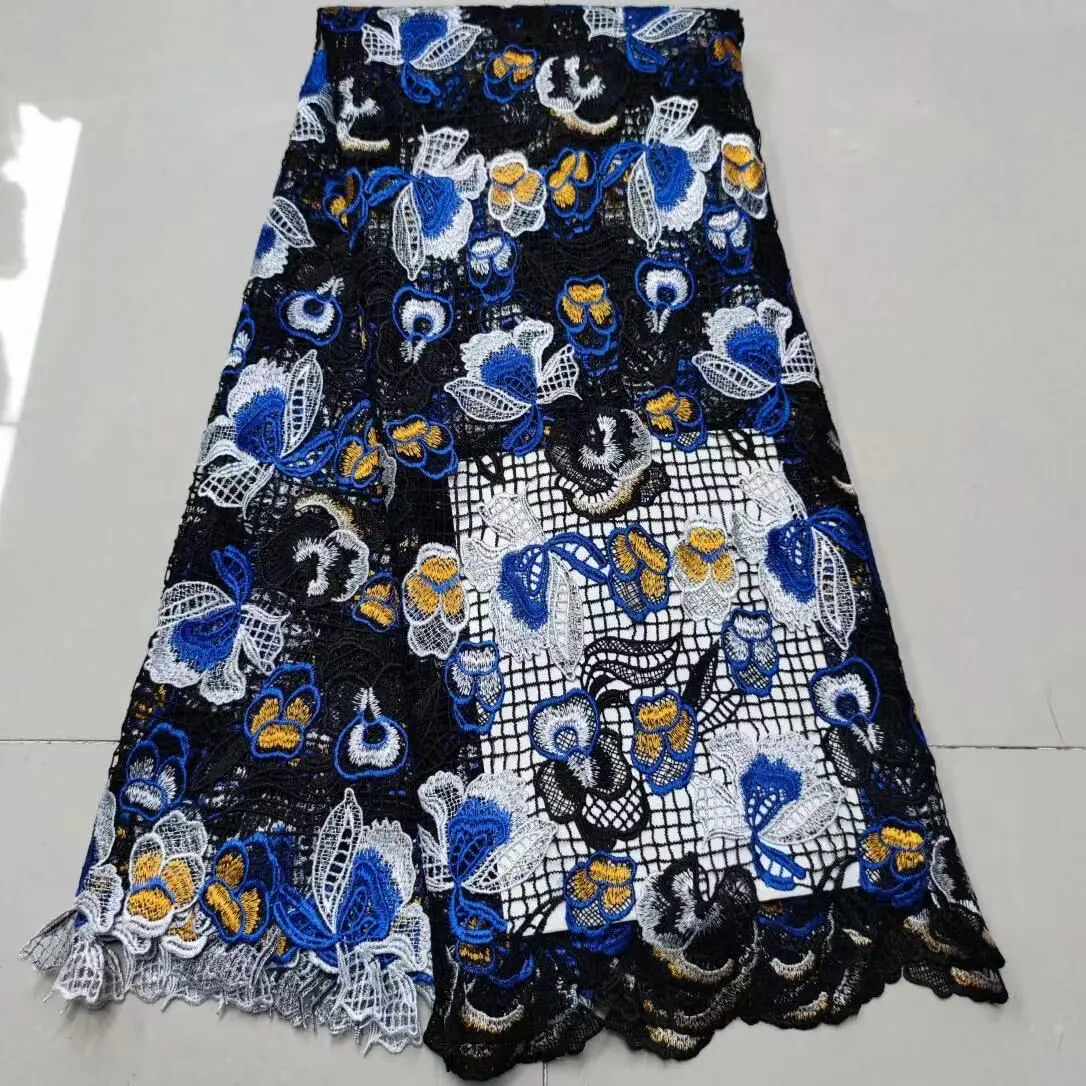 

African high quality ZH-328884 French Nigerian sequins net tulle mesh fabric for dress