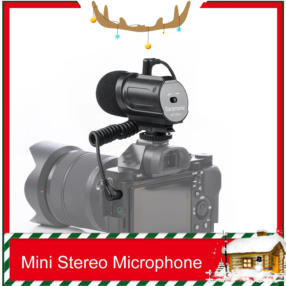 Saramonic SR-PMIC2 мини-камера Стерео конденсаторный видеомикрофон для интервью