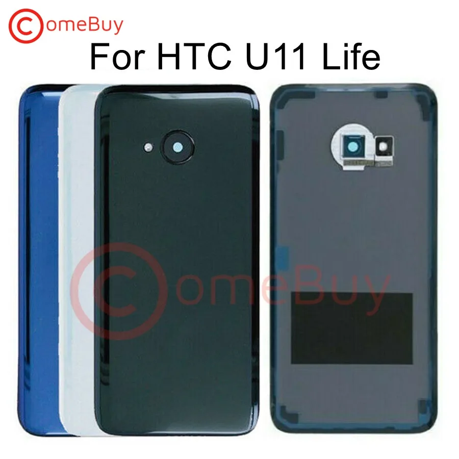 

For HTC U11 life Back Battery Housing Cover With Camera Lens Rear Glass Case Replacement For HTC U11 lite Back Cover Housing