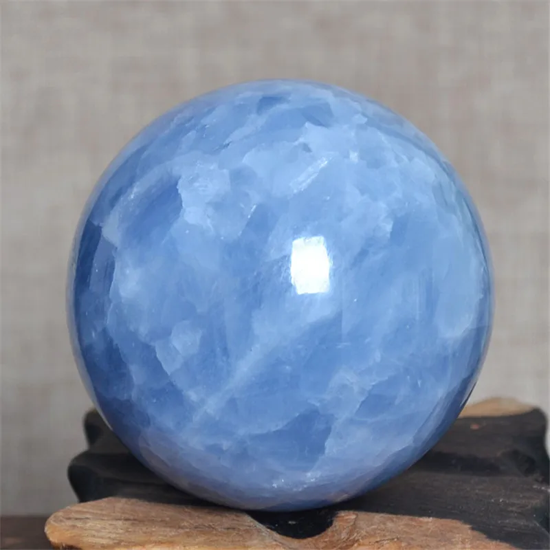 

Natural Madagascar Aquamarine Blue SPAR Ball Marine Stone Ocean Jasper kyanite Ball Teaching Material Minerals Collection