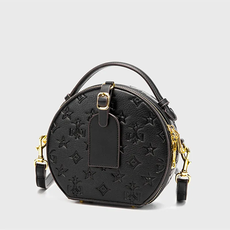 

2021 New Fashion High-quality Embossed Versatile Shoulder Satchels Round Portable Bag Purses and Handbags Luxury Designer Cc Gg
