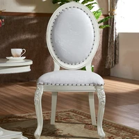european style antique solid wood leather dining chairs american style leisure chairs coffee chairs hotel dining chairs