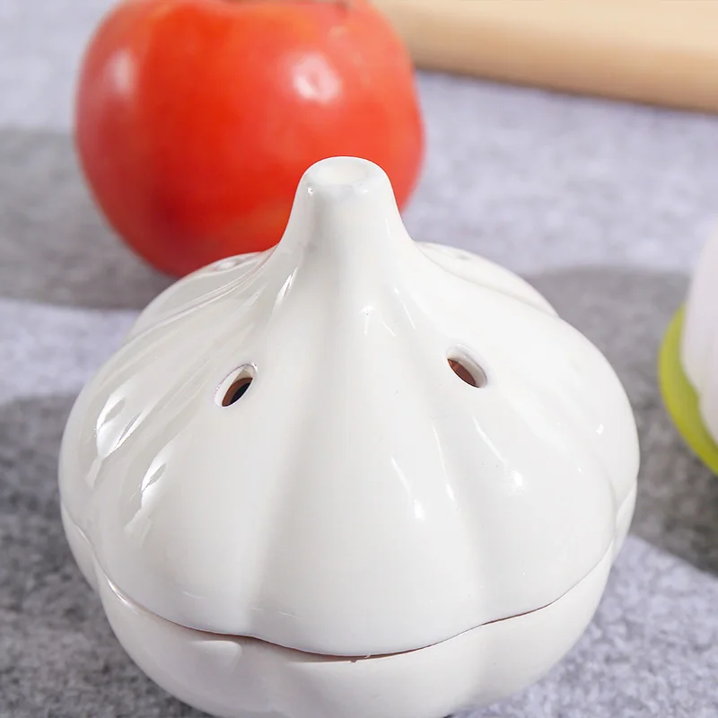 joie kitchen gadgets garlic pod terracotta creative garlic shaped food container fruits case fresh box refrigerator home storage free global shipping
