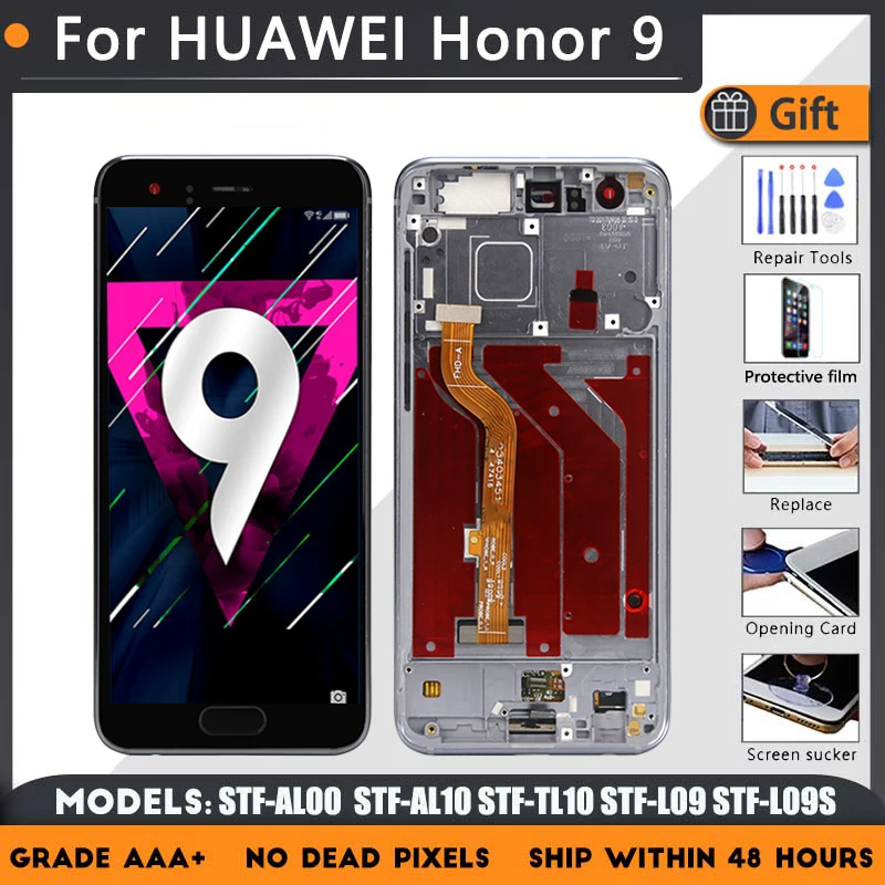 Оригинальный ЖК-дисплей 5 15 дюйма для HUAWEI Honor 9 дисплей планшетов AL00 AL10 TL10 экран в