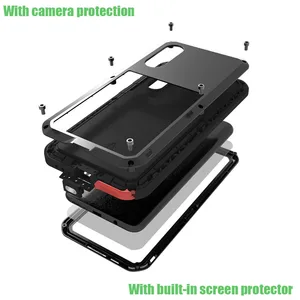Армированный металлический противоударный чехол для Samsung Galaxy A72, A50, A51, A52, A32, A41, A71, A42, A20, A70, A30s, S21, S20 Fe Plus 5G