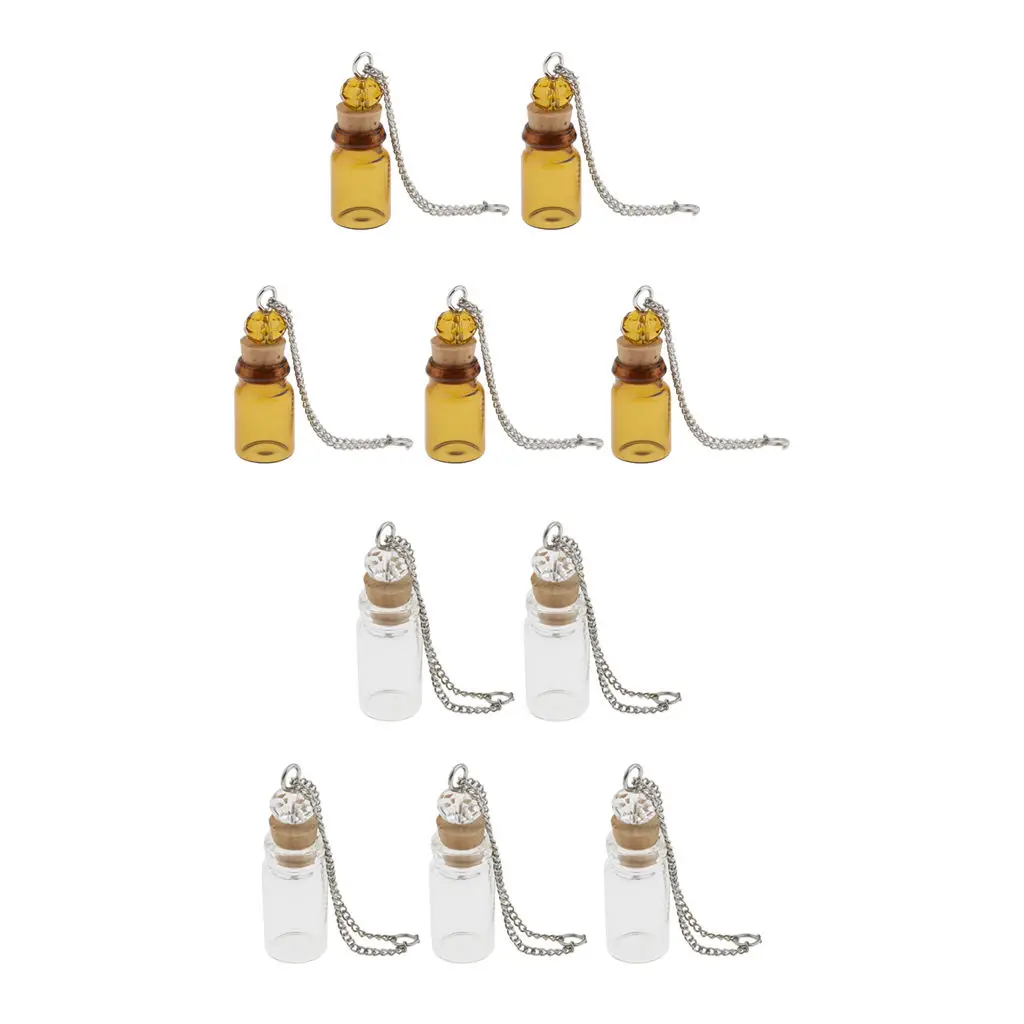 

5 шт., маленькие многоразовые стеклянные бутылки с пробкой