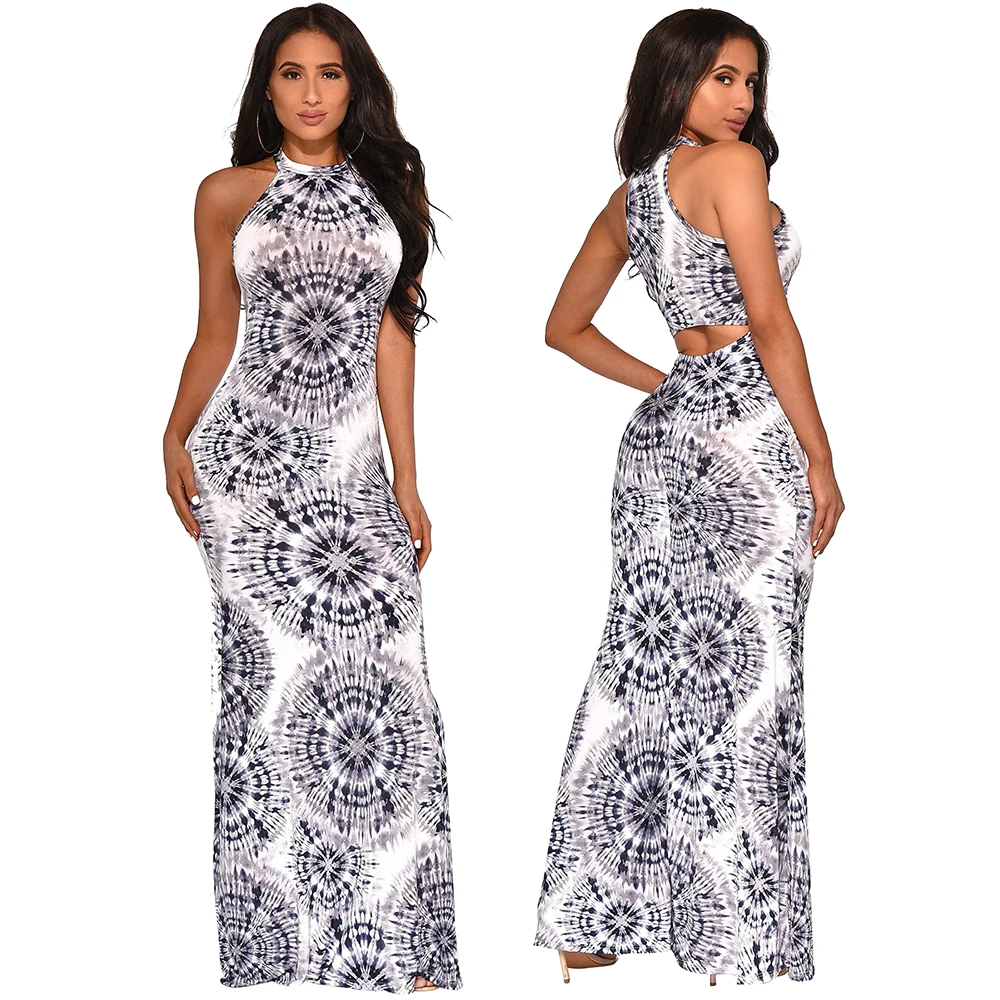 Сексуальное женское длинное платье элегантный разноцветный женский сарафан без