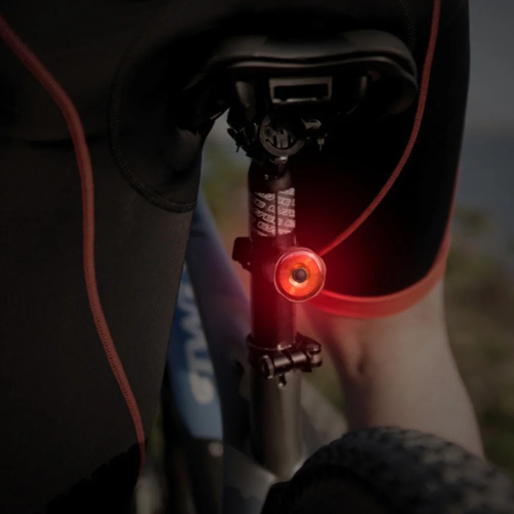 

065 Bike Lights USB Rechargeable Bicycle Rear Light Cycling Safety LED Back Lamp Brake Sensing Waterproof Bicycle Taillight