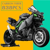technical motorcycle toys kawasakies h2r carbon fiber model vehicle racing car building blocks bricks christmas kid gift