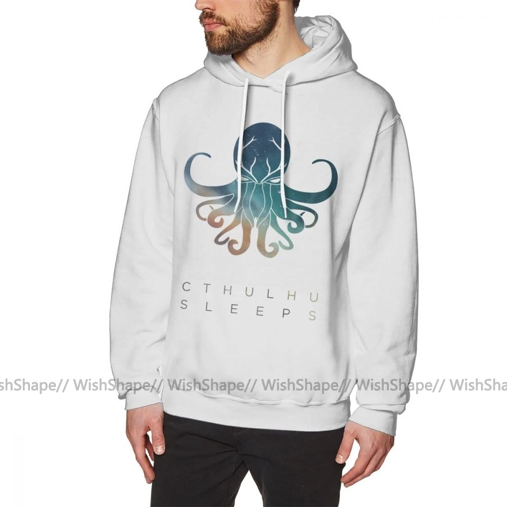 Deadmau5 Толстовка Deadmau5 Cthulhu Sleeps толстовки Мужской Хлопковый пуловер с капюшоном осень фиолетовый XL длинные стильные толстовки - Цвет: White