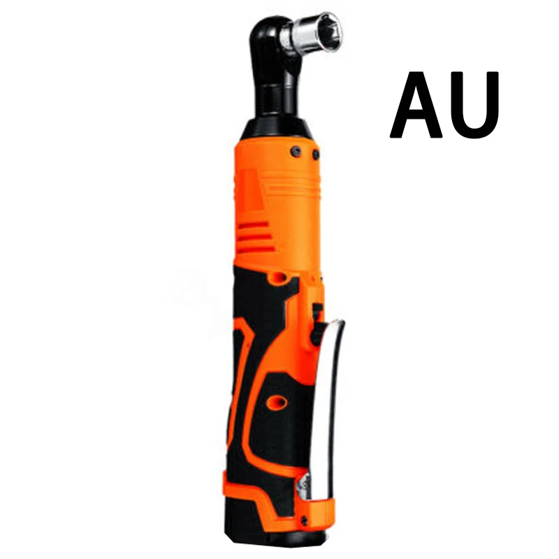 AU 25V 90N. m 3/8 ''перезаряжаемый Электрический беспроводной Трещоточный ключ набор инструментов AU/US/UK/EU вилка 110-220V пластиковый Мультитул без батареи - Цвет: AU