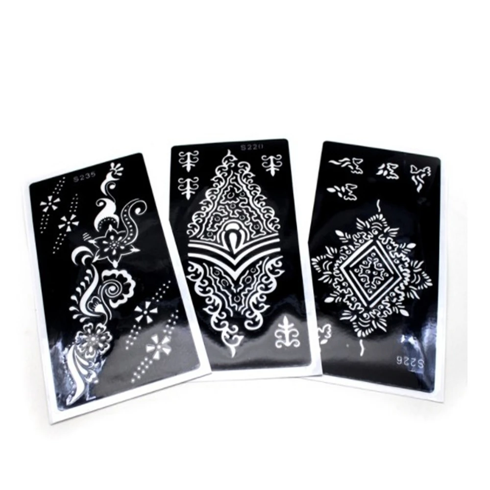 New Fashion Henna Tattoo Stencil Temporary Hand Tattoo Templates Diy Body Art Paint Sticker Template Indian Wedding Painting Kit