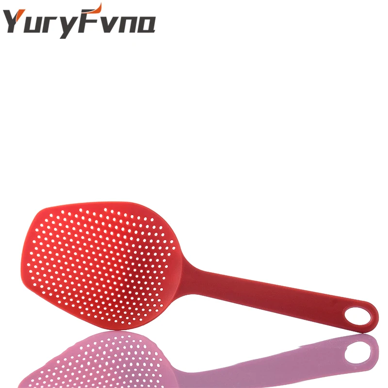 YuryFvna Высококачественная нейлоновая ложка для льда с прорезями, жаростойкая шумовка, лопатка для приготовления лапши, дуршлаг, чипсы, совок