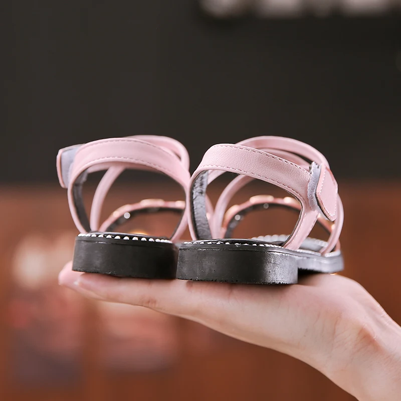 

2021 Children's Sandals Summer New Fashion Cute Jitterbug Girls Roman Shoes Hundred Take Kids Beach Shoes 6207-1