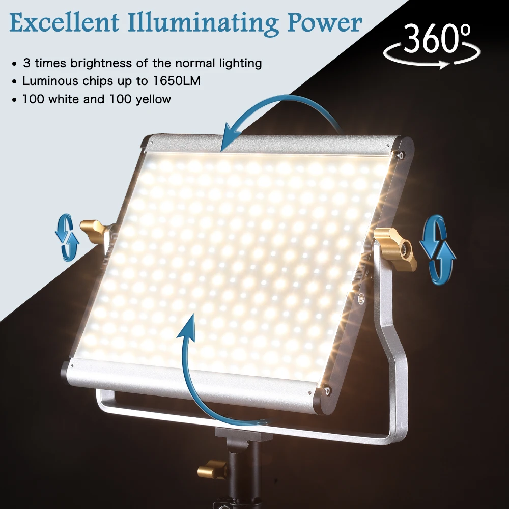 20W Powerful Excellent LED Panel Light Two-color LCD Screen 1-100% Stepless Dimming Lamp For Photo Studio Shooting Video enlarge