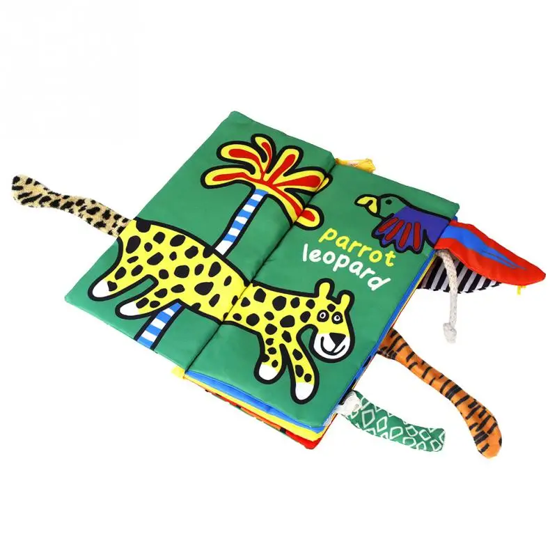 Детская тканевая книга Обучающие Игрушки для раннего развития с хвостами