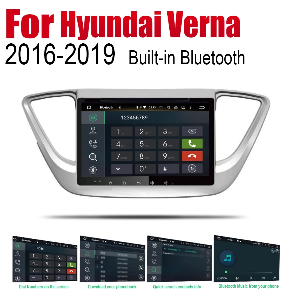 Автомагнитола ZaiXi 2 Din для Hyundai Verna 2016 ~ 2019 GPS навигация BT Wi Fi карта мультимедийная