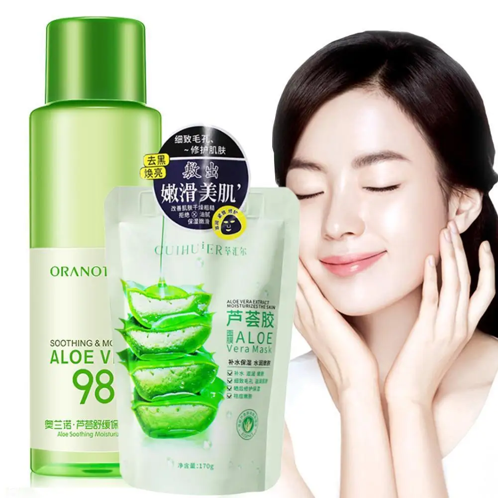 

120ml Aloe Vera Face Toner Soothing Moisture Tonic Water Care Makeup Skin Minimizer Oil Toner Hydration Pore Control Q8O9