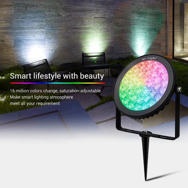 Светодиодный садовый светильник FUTC03 Mi 15 Вт RGB + CCT 220 В уличный Точечный