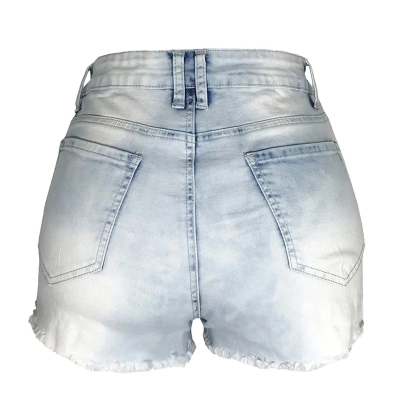 

Women's Fashion Casual Summer Cool Women's Denim High Waist Hip-lifting Fringed Fringe Split Sexy Shorts Street Clothing 2021