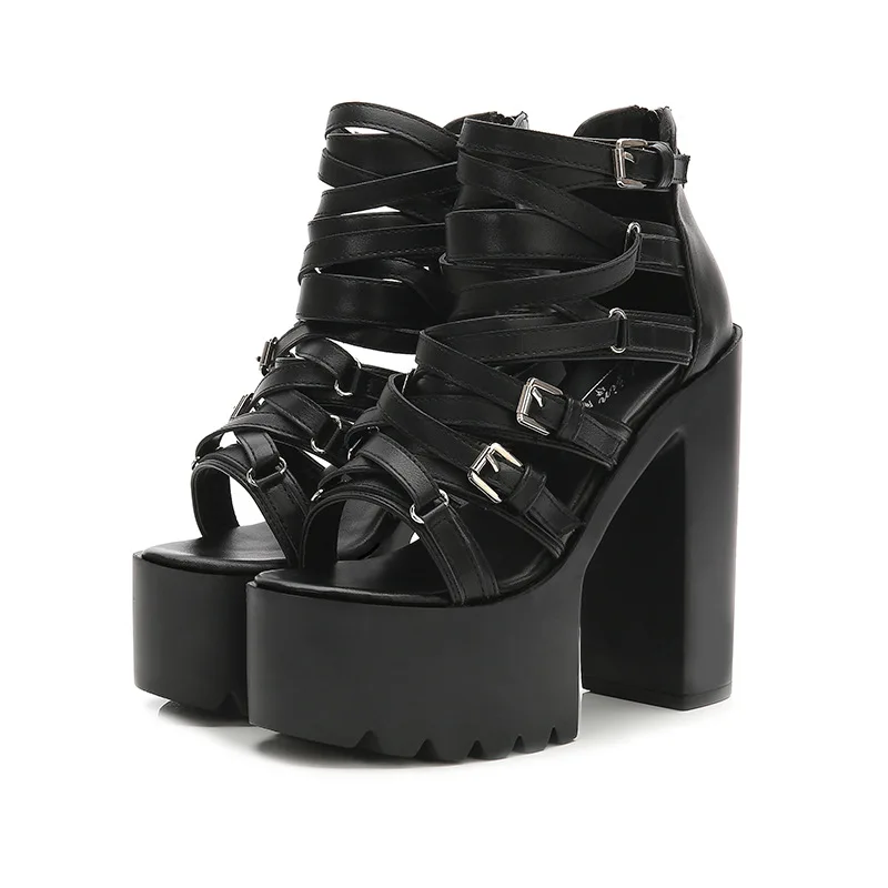 LTARTA/2021 г. Летняя женская обувь босоножки в римском стиле на толстой подошве для