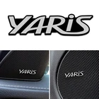 3D алюминиевый динамик стерео динамик значок эмблема наклейка для Toyota yaris 2013 -2016 Yaris L 2017 -2019 автостайлинг аксессуары