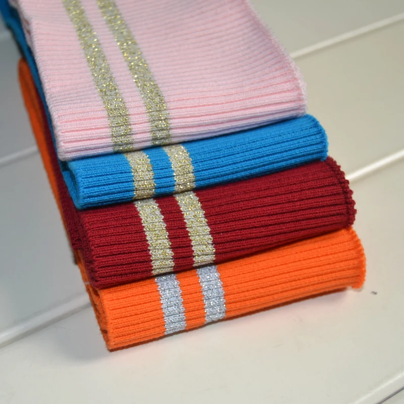 8.5CM wide single layer coarse rib knit striped cotton thread dress colla cuffs hem | Дом и сад