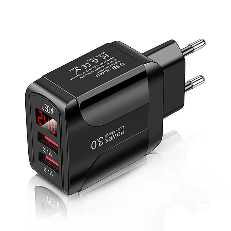 Оригинальное зарядное устройство Quick Charge 3.0 USB мощностью 30 Вт для быстрой зарядки мобильных телефонов iPhone Samsung Xiaomi Huawei Umidigi On.