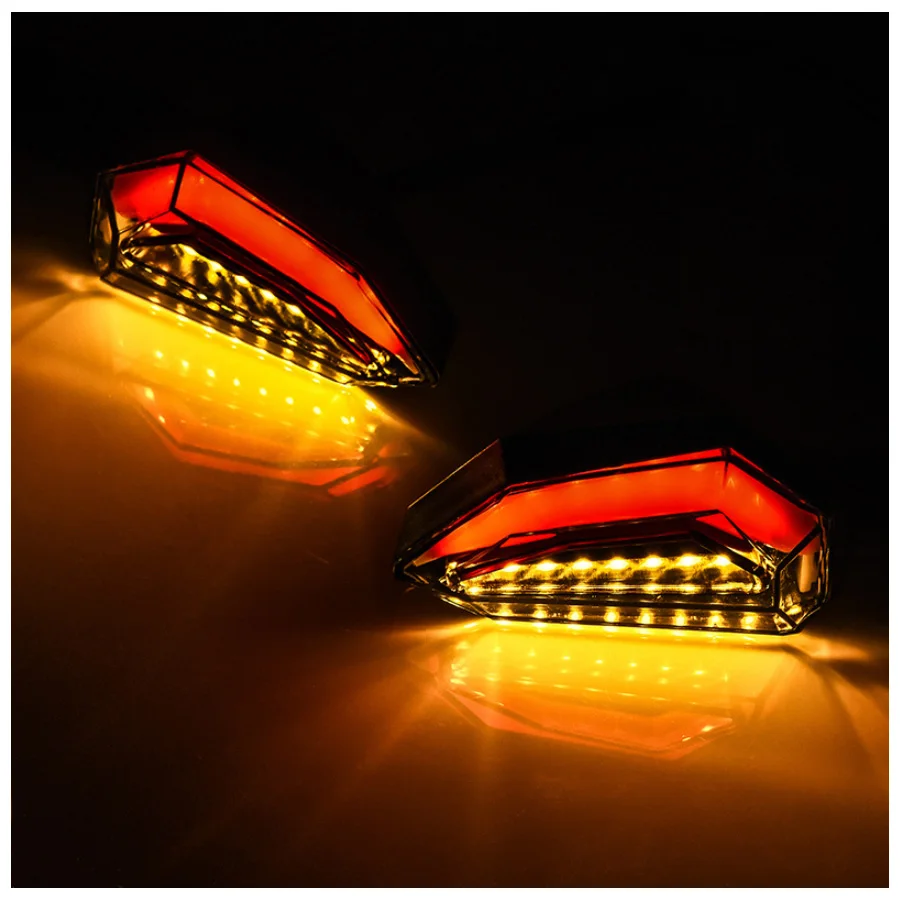 Универсальный мотоцикл 12 LED поворотные Сигнальные Огни мигалка передние задние