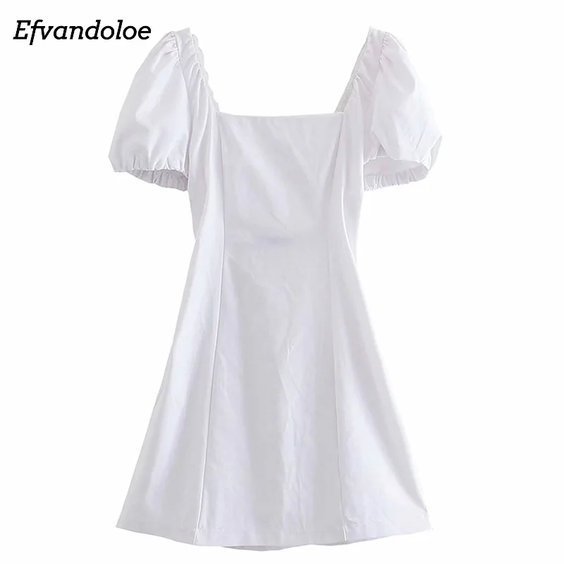 

Платье женское хлопковое ТРАПЕЦИЕВИДНОЕ, пикантное однотонное ТРАПЕЦИЕВИДНОЕ с открытой спиной, на шнуровке, белое, лето 2021