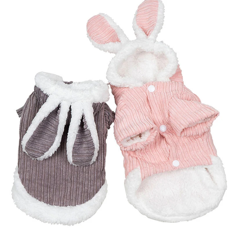 

Cute Dog Hoodie Winter Warm Pets Clothes Rabbit Design Pet Costume For Puppy Dogs Outfit Chihuahua French Bulldog Clothing