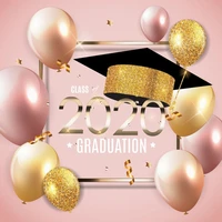 backdrop photography pink congratul class of 2021 graduation season balloon bachelor cap portrait photo background photocall