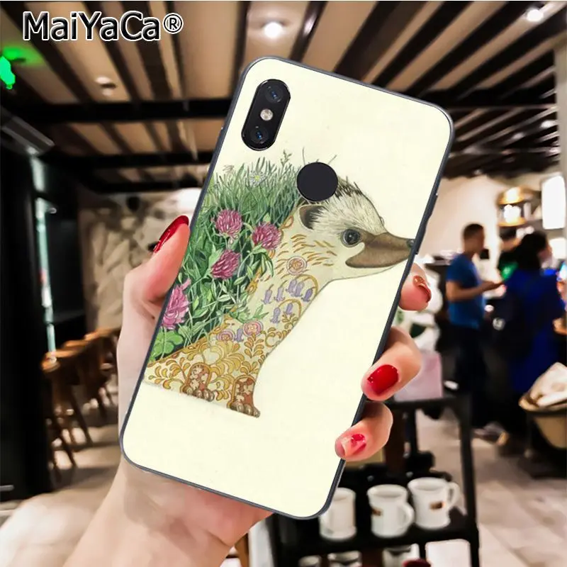 MaiYaCa Animal cute cartoon hedgehog painting Phone Case for Xiaomi Redmi8 4X 6A Redmi Go Redmi5 5Plus Note7 8ProA1 A2Lite