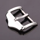Пряжка из нержавеющей стали для ремешка часов, серебристая полированная застежка для браслета часов 16 18 20 22 мм, металлические аксессуары для часов