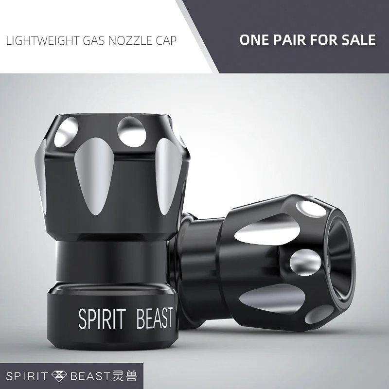 black SPIRIT BEAST автомобильные шины для колес мотоцикла покрышки для шин клапан сопло крышка Мотоцикл Скутер велосипед ATV шины газовая Крышка для Honda Suzuki Yamaha - Цвет: black