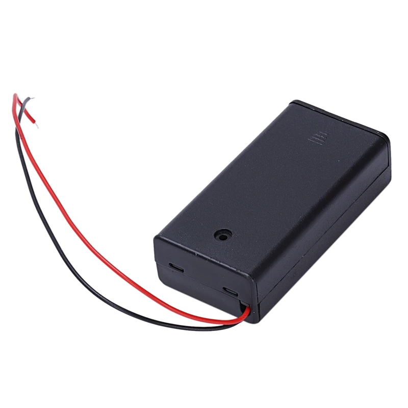 5PCS Plastic 2 x 1.5V AA Battery Container Box with ON/OFF Switch |