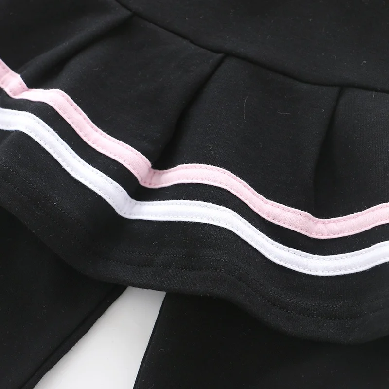 Осенние детские симпатичные хлопковые леггинсы для маленьких девочек Полосатая