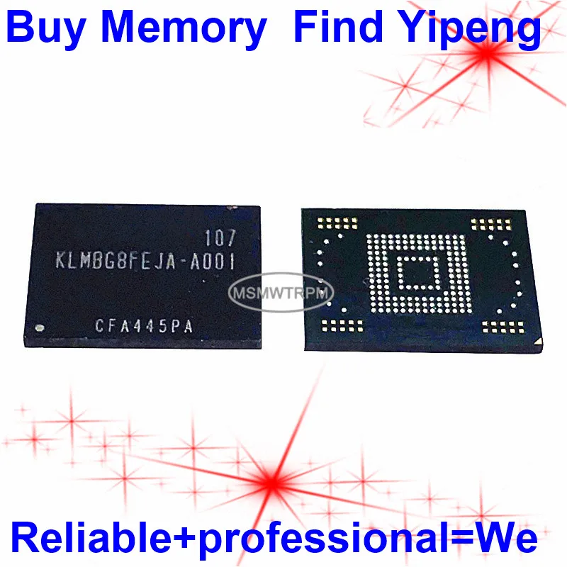 

KLMBG8FEJA-A001 BGA169Ball EMMC 32GB Mobilephone Memory New Original and Second-hand Soldered Balls Tested OK