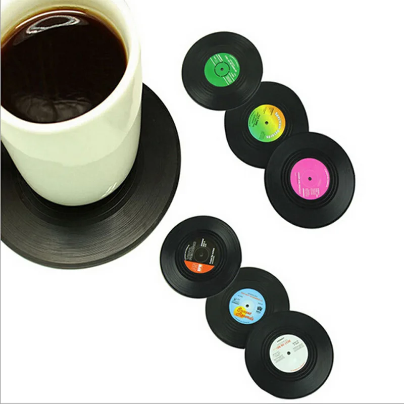 

KitchenAce 2pcs Record Table Placemat Creative Cup Coaster Kitchen Gadget Heat-resistant Simple Drink Coaster Coffee Pad Gadgets