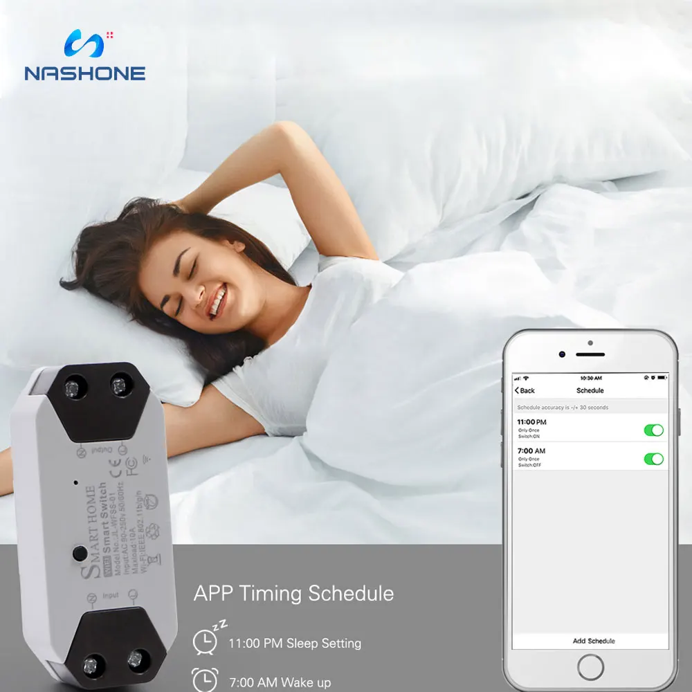 Nashone Wi Fi выключатель Tuya Smart светильник таймера размыкатели цепи Беспроводной