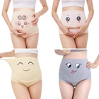 Хлопковые регулируемые Интимные Трусики для беременных бандаж для живота мультяшная однотонная Одежда для беременных женщин нижнее белье