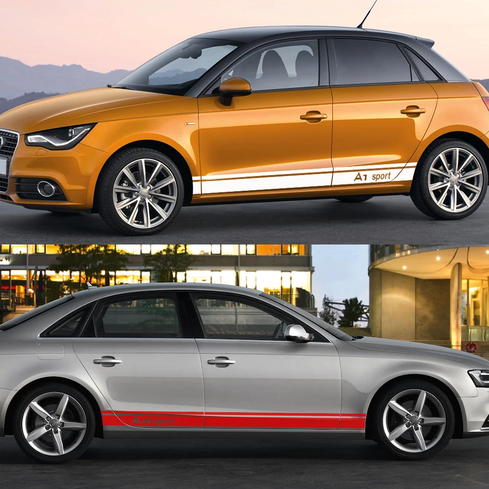 Наклейки на боковые двери автомобиля виниловые Стильные наклейки сделай сам в