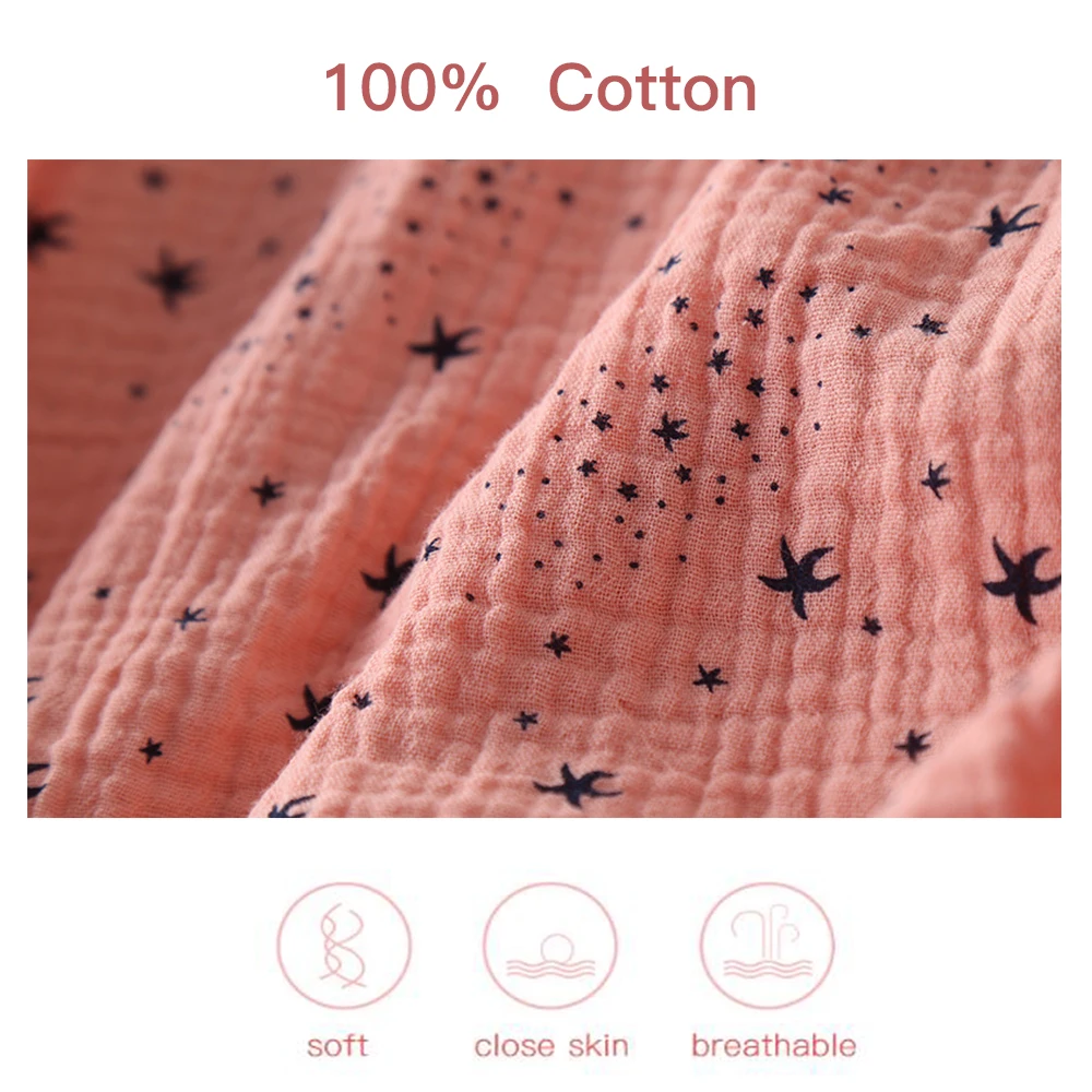 

2020 Women's Cotton Water-washed pajamas women Pyjamas Sleepwear Pijamas Texture Crepe Gauze Long-sleeved Trouser Pajamas V-Neck