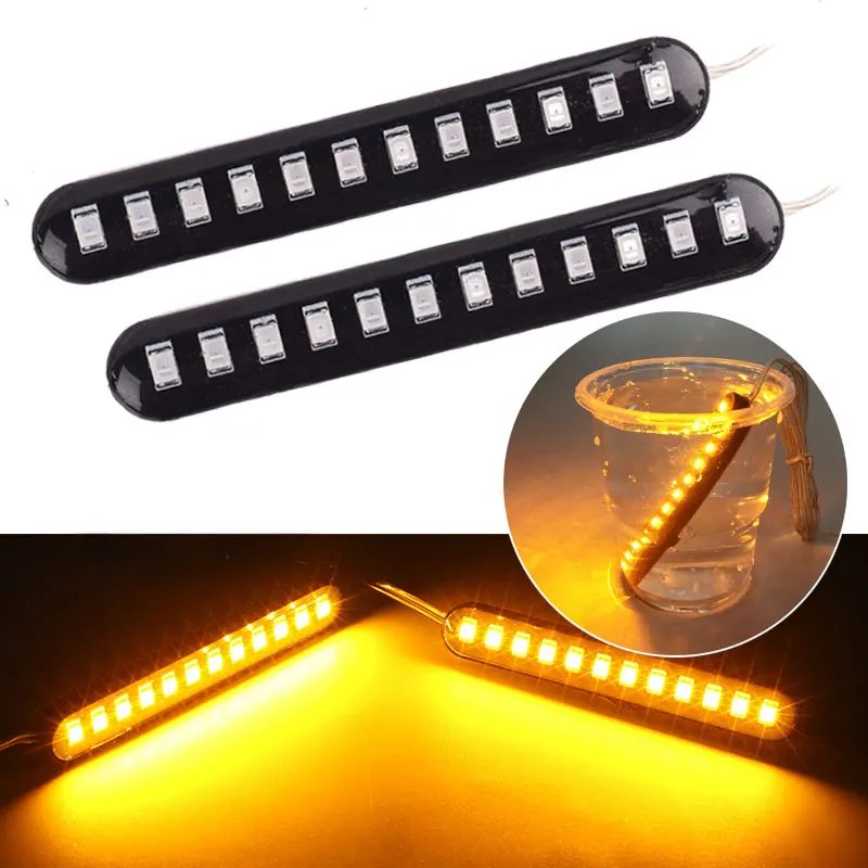 2 шт. светодиодный индикатор поворотников мотоциклетный мигалка мигающий сигнал