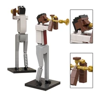 creative trumpeter moc building blocks music instrument trumpet player figure model diy bricks toys decor for children gifts