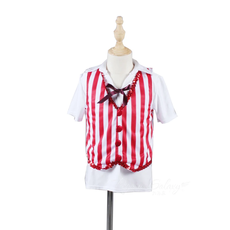 

Jazz Dance Costumes Children'S Suit Short-Sleeved Loose White T-Shirt Dance Activity Performance Clothing Stage Wear DNV13617