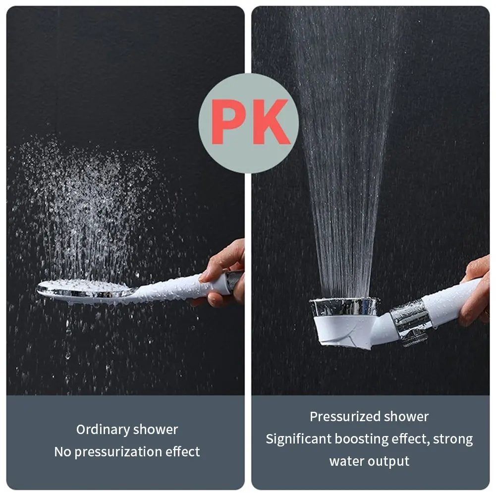 

Pressurized Shower Head High Pressure Water Saving Perforated Free Bracket Hose Adjustable Bathroom Accessories Shower Set