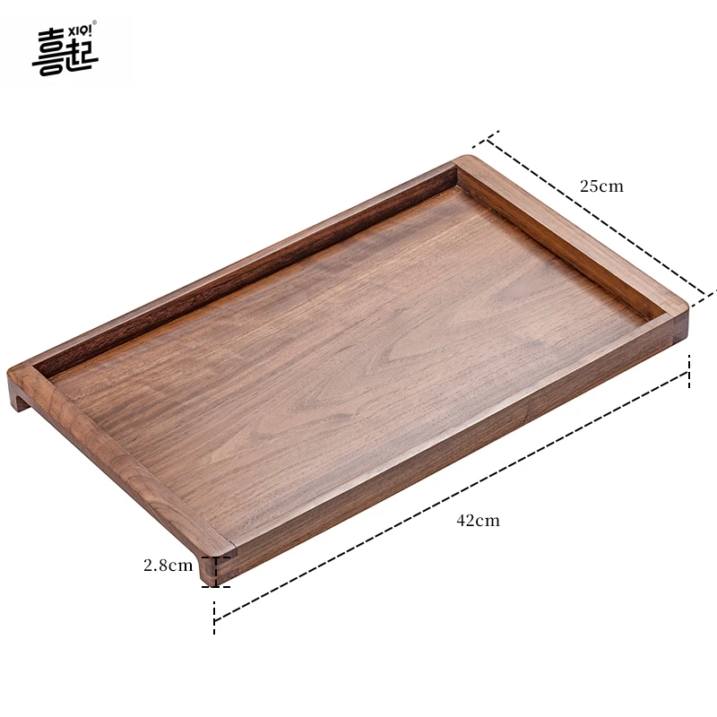 

Vintage Food Tea Tray Wooden Breakfast Coffee Tray Table Fruit Small Tea Ceremony Plateau Bois Decoration Tray BK50CP